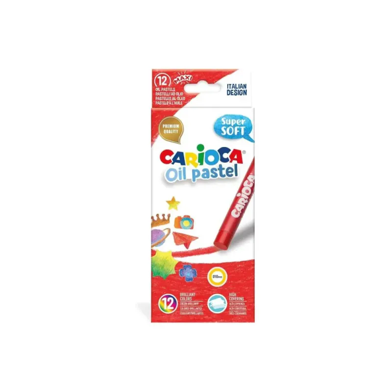CARIOCA Box Of 12 Oil Pastel Maxi Oil Pastels