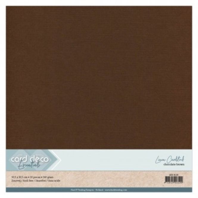 Hovedbilde Linen Cardstock - Chocolate ...