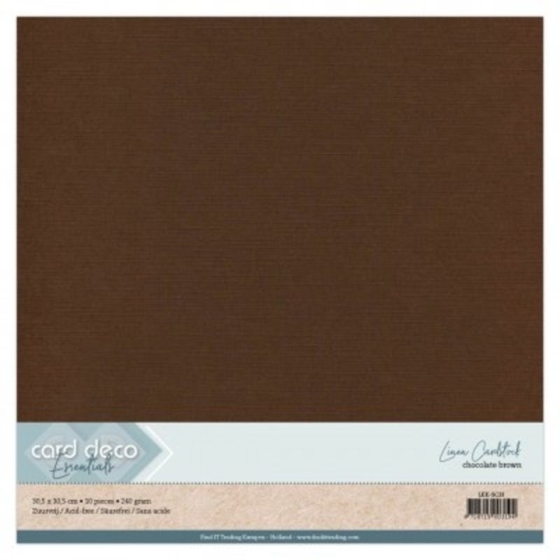 Linen Cardstock - Chocolate Brown - 10 pk