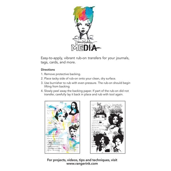 Dina Wakley MEdia Rub-Ons On Their Mind 