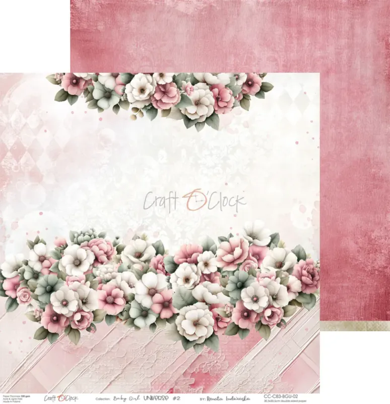 BABY GIRL UNIVERSE - A SET OF PAPERS 30.5 cm x 30.5 cm