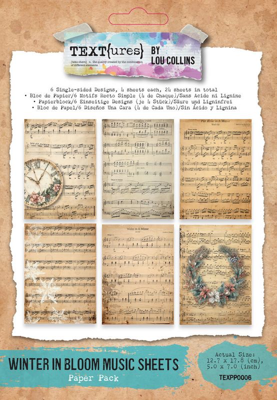 Winter in Bloom 5x7 Inch Paper Pack Music Sheets by Lou Collins 