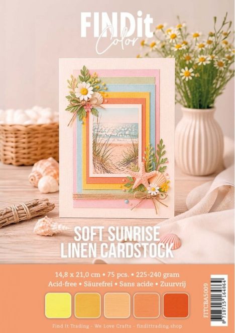 Hovedbilde Linen Cardstock A5 Soft ...