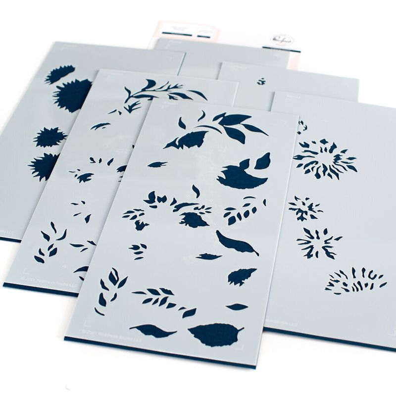 Sunflowers Washi - layering stencil