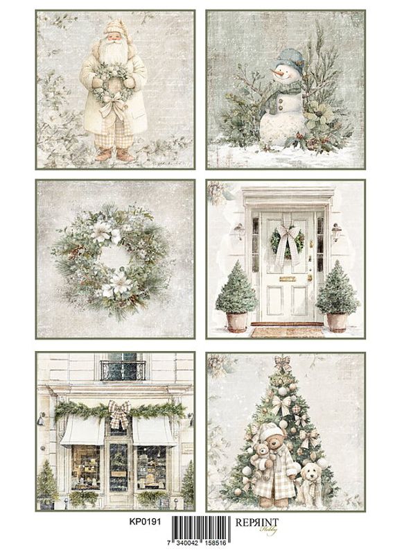 Cozy Christmas Tags 1 - A4