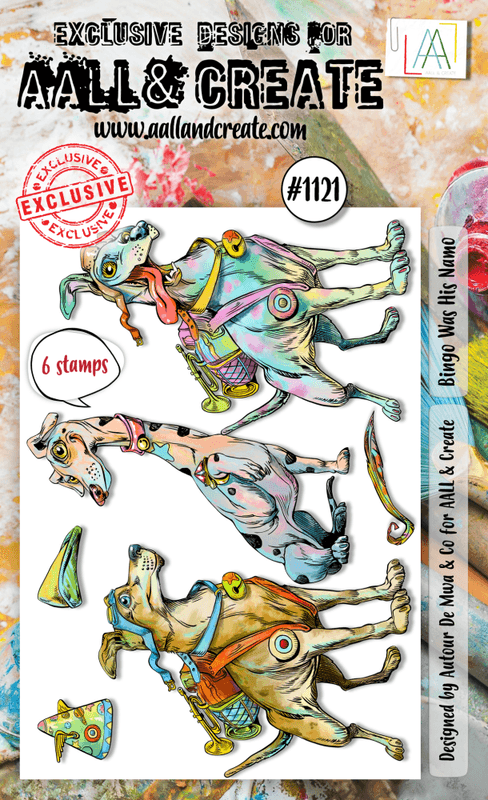 #1121 - A6 STAMP SET - BINGO WAS HIS NAMO
