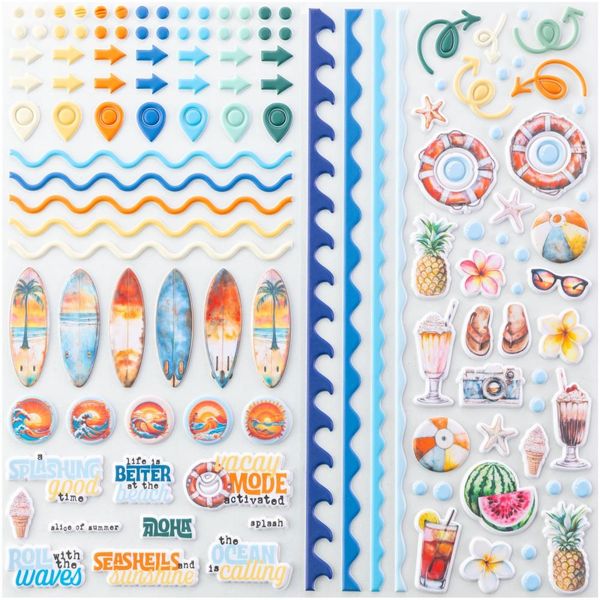 Beach Vibes - Puffy Stickers 