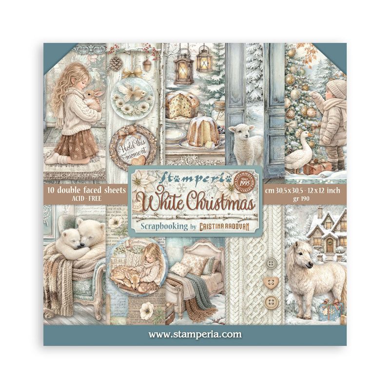 White Christmas 12x12 Inch Paper Pack by Cristina Radovan