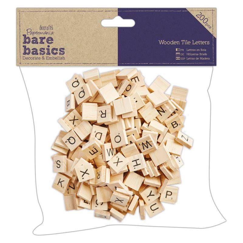 Papermania - Wooden Tile Letters (200pcs)