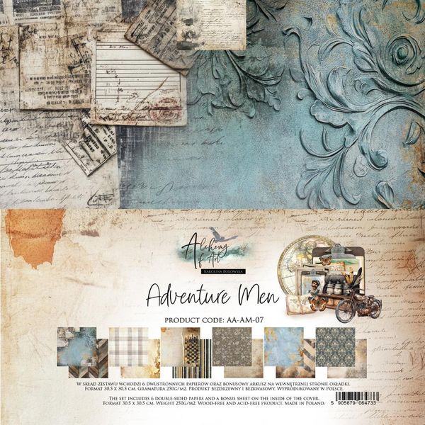 Alchemy of Art Paper Collection Adventure Men 30&times;30
