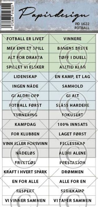 Hovedbilde FOTBALL - PD 1622 - ...