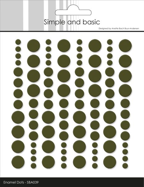 Adhesive Enamel Dots Moss Green (96pcs) (SBA039)
