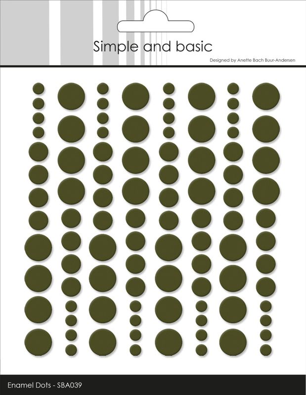 Adhesive Enamel Dots Moss Green (96pcs) (SBA039)