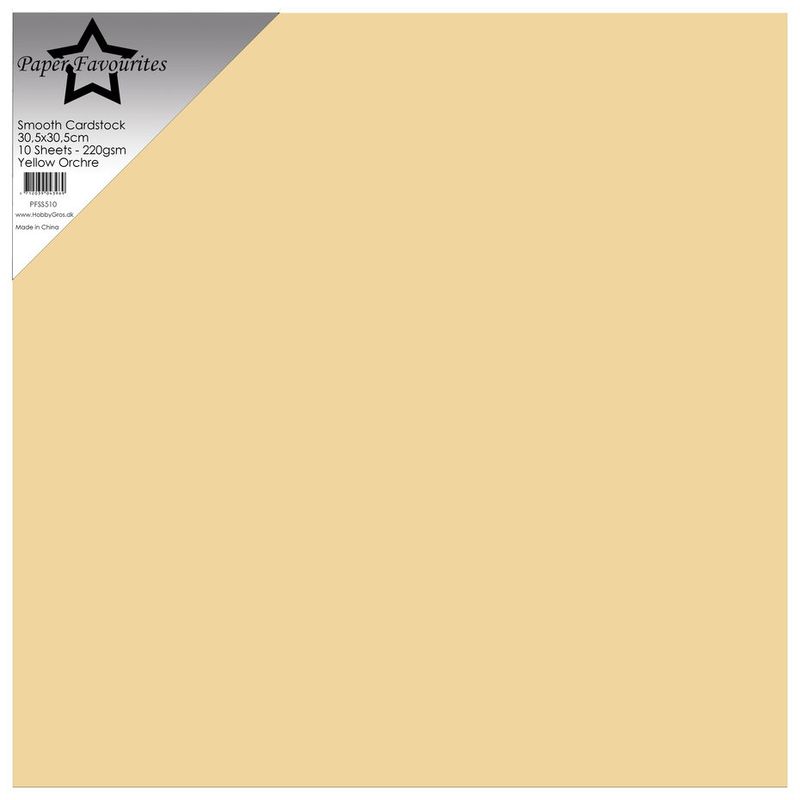 Yellow Orchre 12x12 Inch Smooth Cardstock 220gsm (10pcs)
