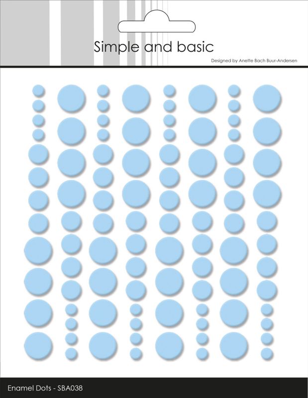 Adhesive Enamel Dots Medium Blue (96pcs) (SBA038)