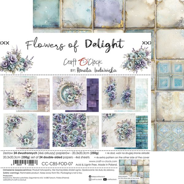 FLOWERS OF DELIGHT -  20,3X20,3CM - MIX