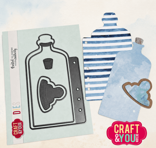 Bottle Journal Base Dies by Bea