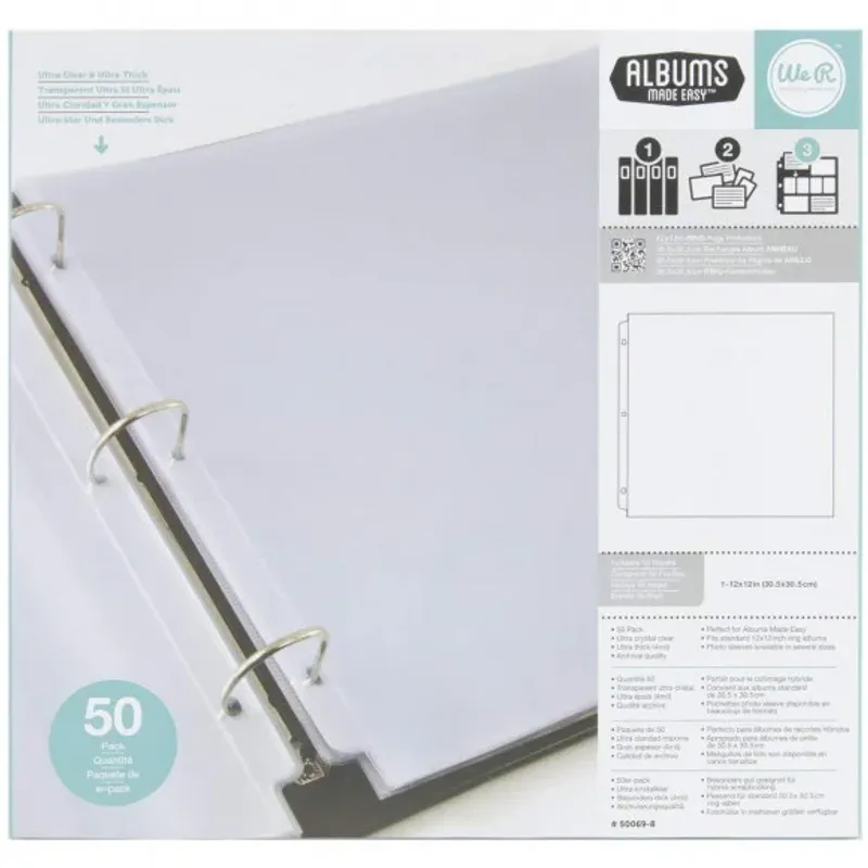 Page protectors 50pcs - 12x12 inch