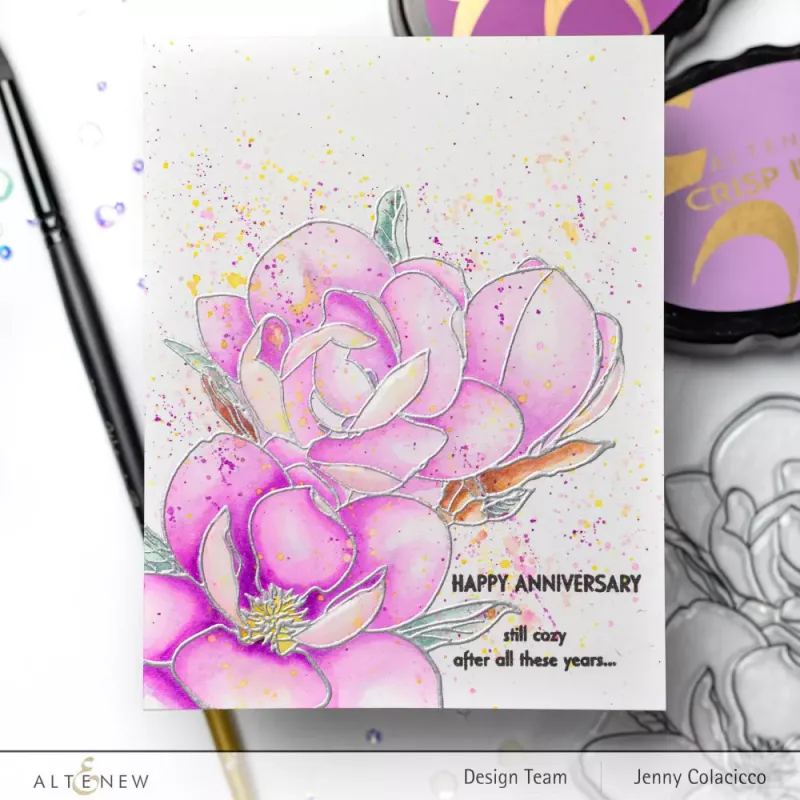 Paint-A-Flower: Magnolia Rustica Rubra Outline Stamp Set