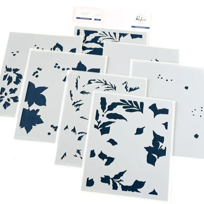 Poinsettia Frame Stencil