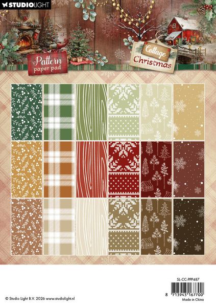 Cottage Christmas A5 Pattern Paper Pad 