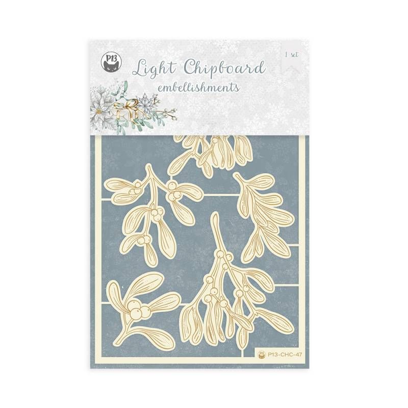 LIGHT CHIPBOARD EMBELLISHMENTS CHRISTMAS CHARM 04