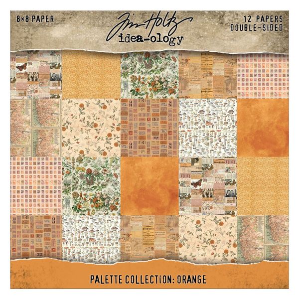 Tim Holtz - Idea-ology - Palette Collection - 8 x 8 " - Orange 12 pk