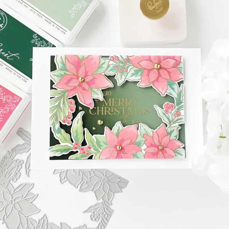 Poinsettia Frame Stencil