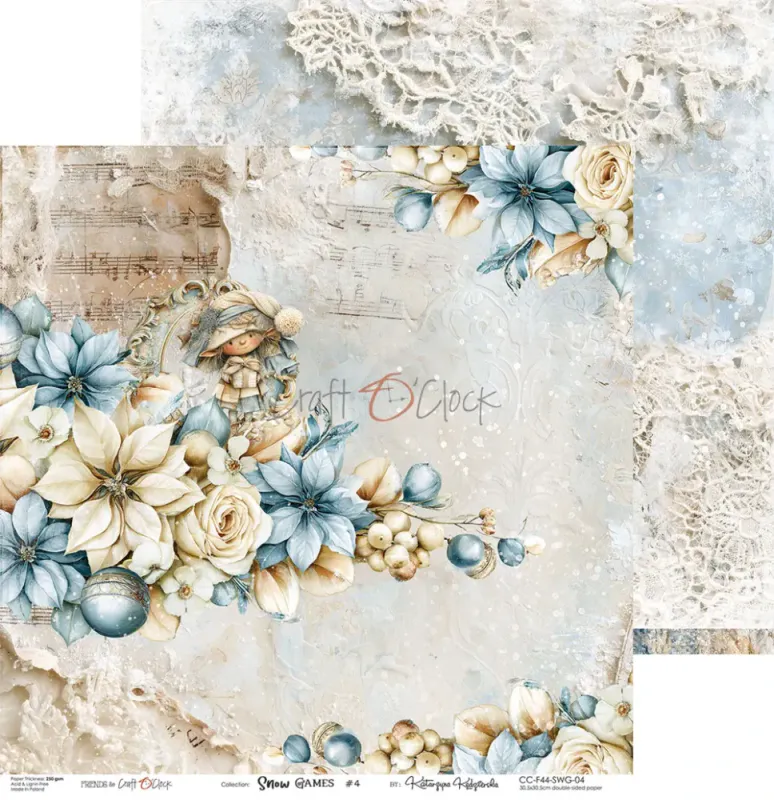 Craft O'Clock - Snow Games - Paper Pack - 12 x 12
