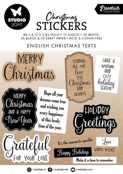 English Christmas Texts Christmas Stickers 