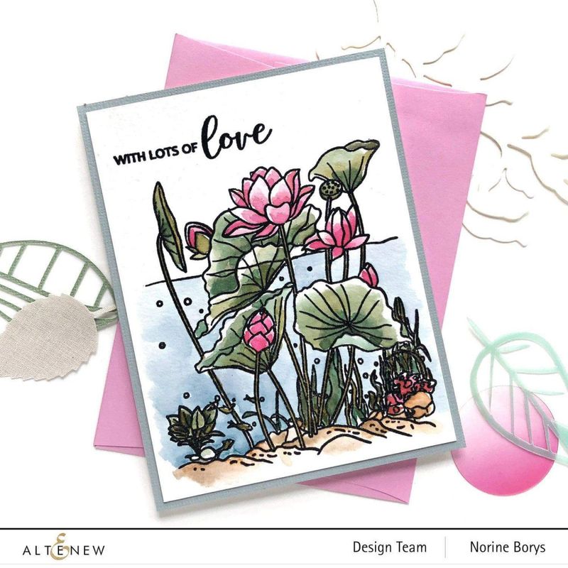 Paint-A-Flower: Lotus Outline Stamp Set