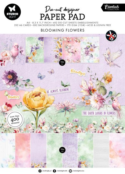 Blooming Flowers Die-cut Designer Paper Pad