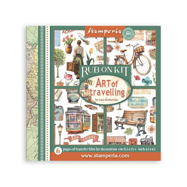 Art of Travelling Rub-On 15,5x15,5cm Assortment (6pcs) 