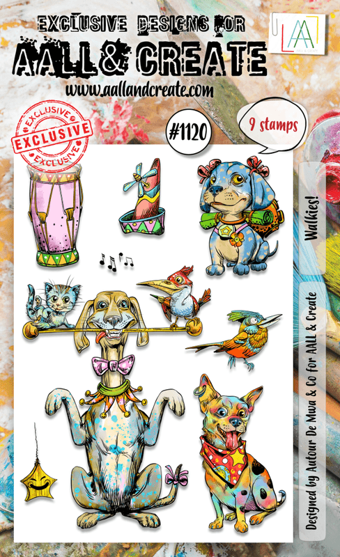 #1120 - A6 STAMP SET - WALKIES! 