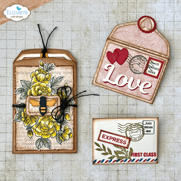 Romantic Revival Stamps Postcard Parts