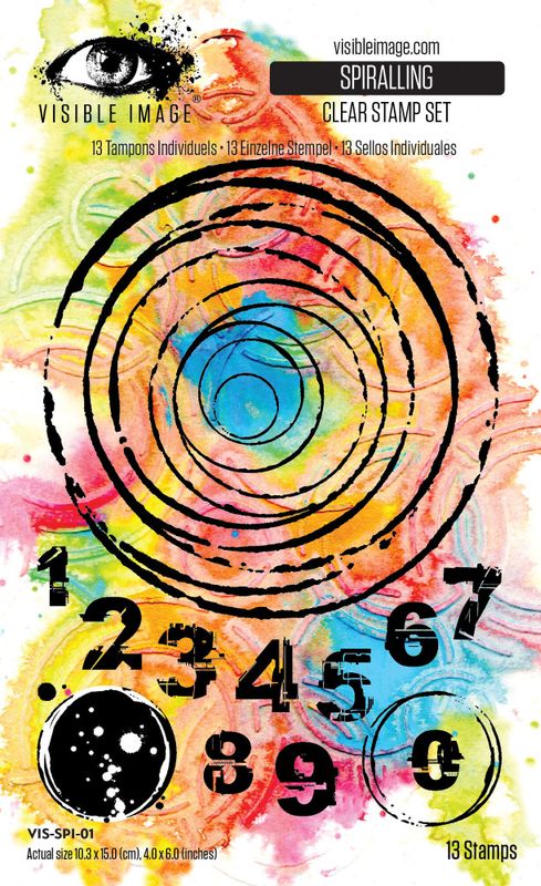 Grunge Florals 4x6 Inch Stamp Set Spiralling 