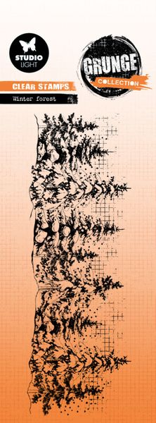 Winter Forest Grunge Clear Stamp