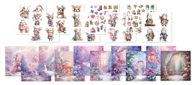 Candy Christmas Essentials Collage Paper Pad