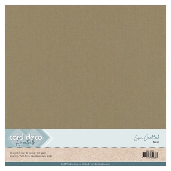 Linen Cardstock - Taupe (10pcs) 