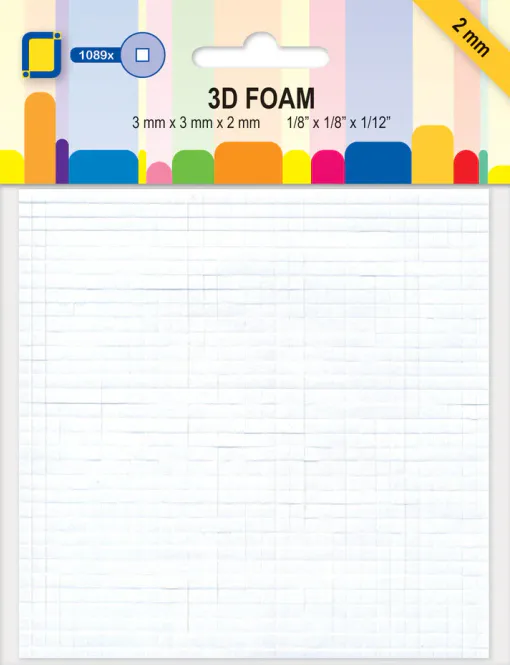 Hovedbilde 3D Foam Squares Mini 3x3x2mm