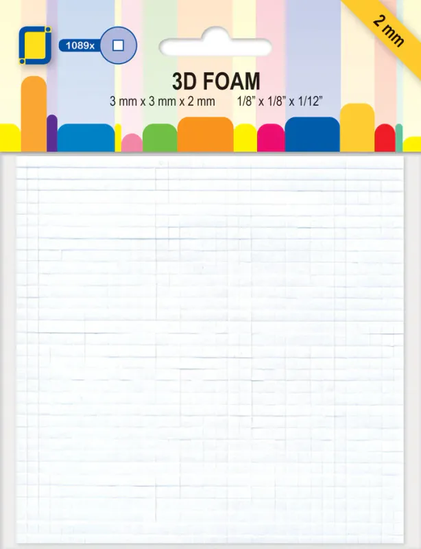 3D Foam Squares Mini 3x3x2mm