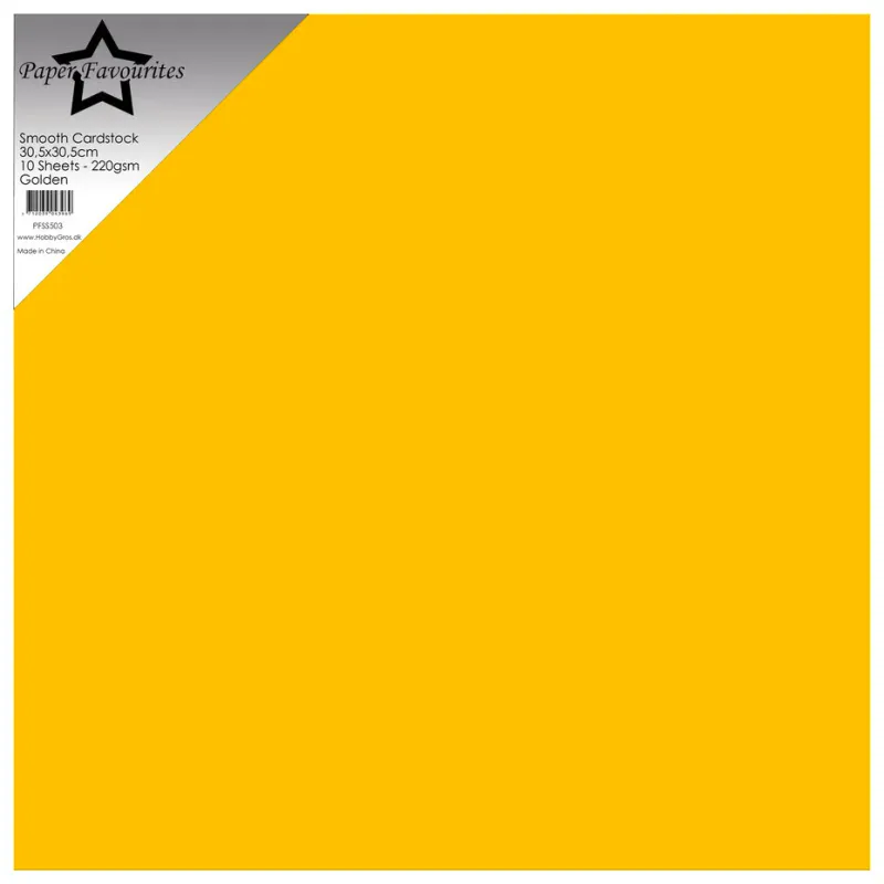 Golden 12x12 Inch Smooth Cardstock 220gsm (10pcs)