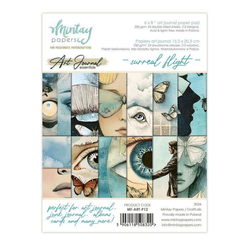 Art Journal Paper Pad 6x8 Inch Surreal Flight 