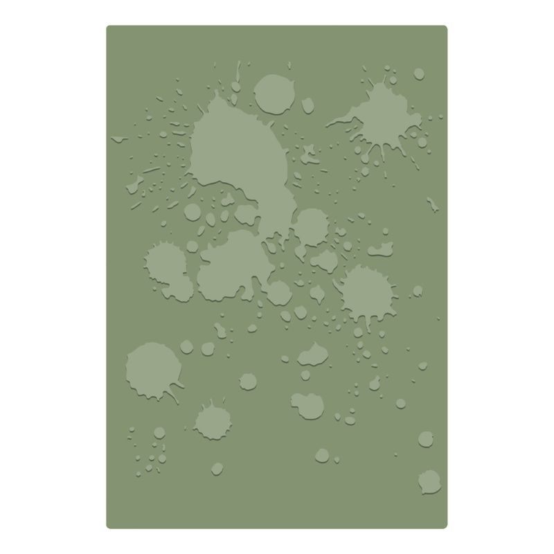 2D Texture Fades w/ A5 Embossing Folder Vault Ink Splats by Tim Holtz 