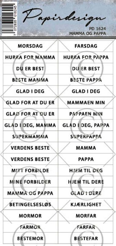 MORSDAG OG FARSDAG