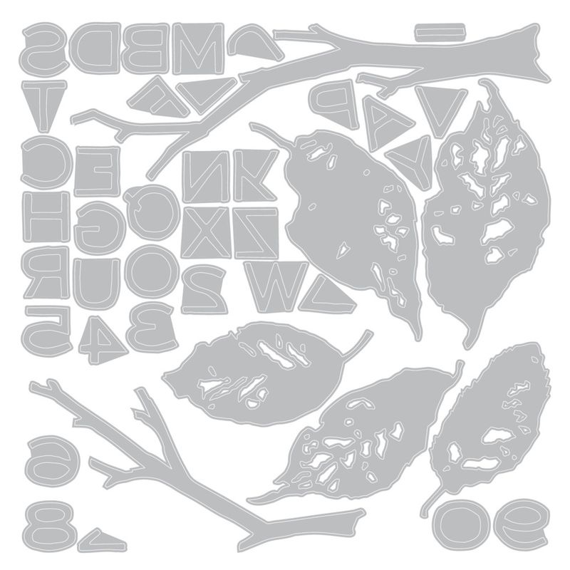 Thinlits Die Vault Leaves + Sticks (43pcs) by Tim Holtz