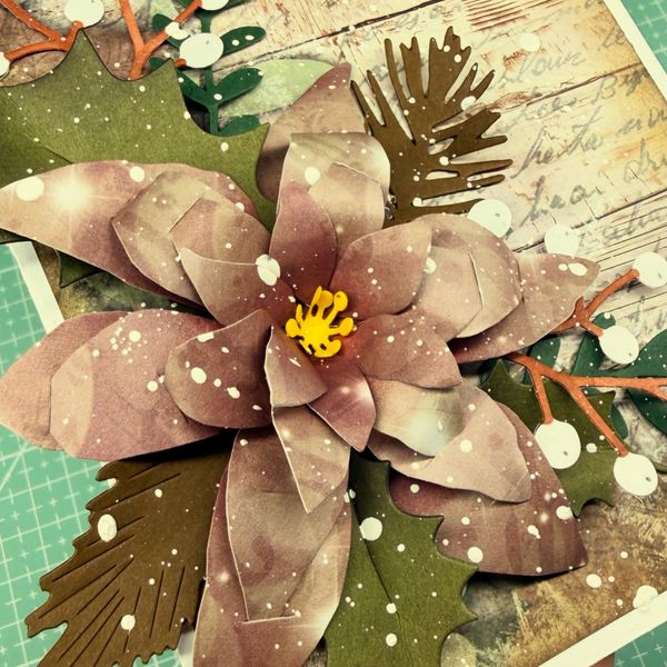 Winter in Bloom Craft Die Set Layered Poinsettias by Lou Collins